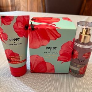 NEW Bath and Body Works Poppy Perfume (Eau De Parfum) Travel Spray and Lotion